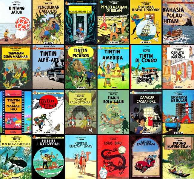 Kolase Cover Komik Tintin